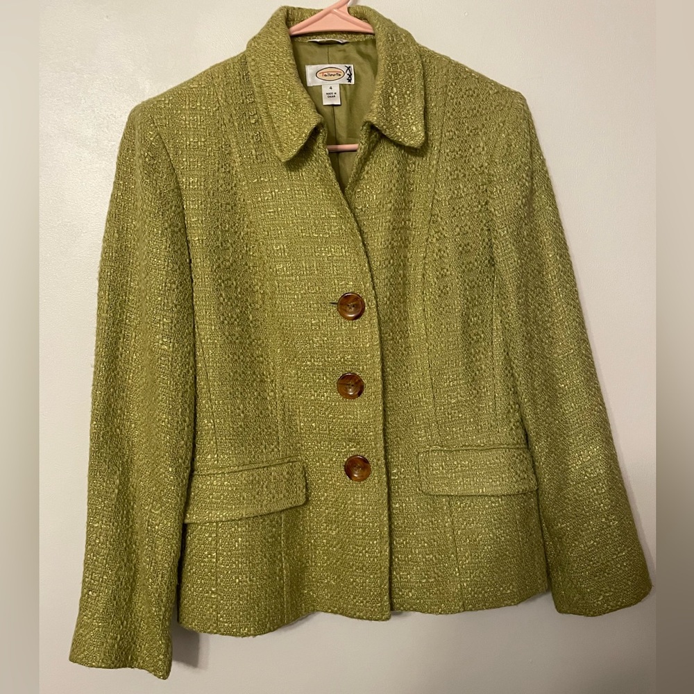 Talbots Green 3 Button Blazer - Picture 1 of 4